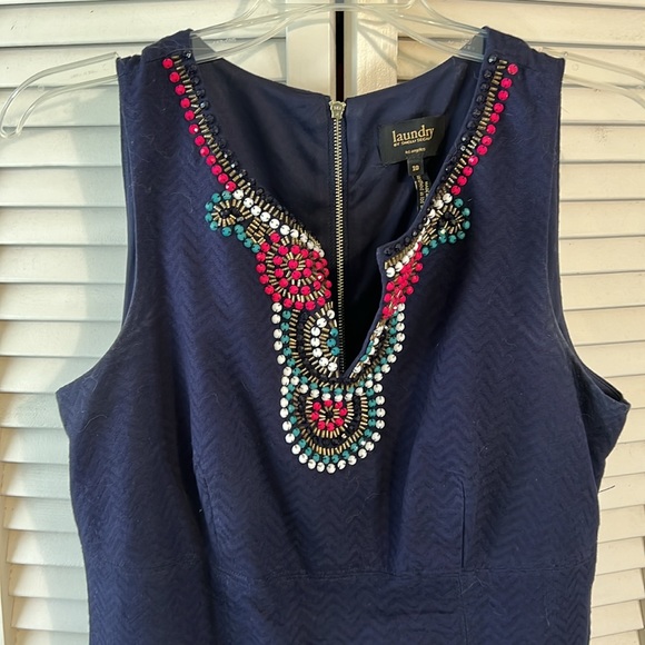 NWOT Laundry by Shelli Segal Beaded shift Dress - Picture 2 of 5